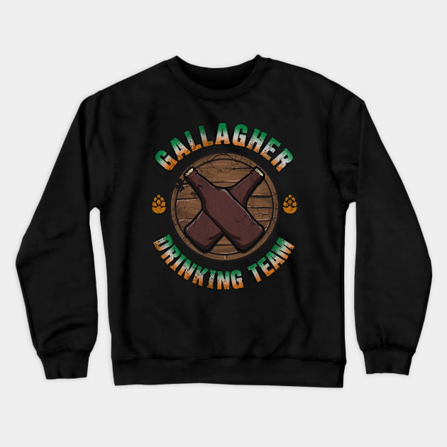 Gallagher Irish Drinking Team St Patricks Day Crewneck Sweatshirt by E